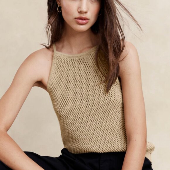 Strappy Open-Stitch Tank Sweater - Picture 4 of 7